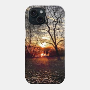 Sunset landscape photography of friends Phone Case