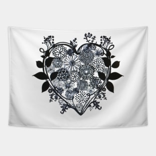 flower heart Tapestry