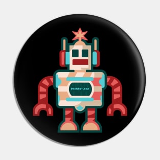 Christmas robot Pin