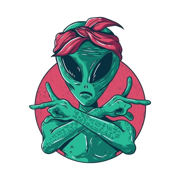 Gangsta Alien by OldSchoolRetro