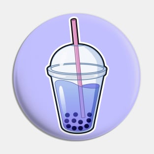 Purple Bubble Tea Pin