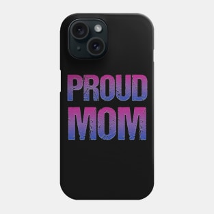 Distressed Bisexual Proud Mom Mothers Day Bi Pride Flag Phone Case