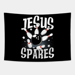 Jesus Spares Bowling Tapestry