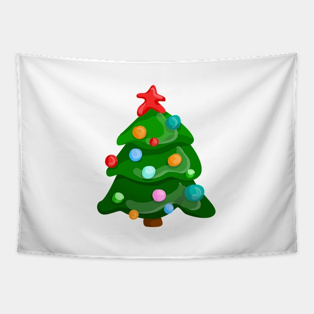 Christmas tree Tapestry by lisenok