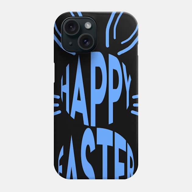 Easter bunny with Happy Easter lettering Phone Case by Dominic Becker