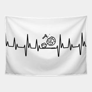 I love Geology, I love mining geologist and mine worker minimalist  heartbeat Tapestry