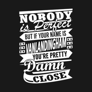 Nobody is Perfect VANLANDINGHAM Pretty Damn Close T-Shirt