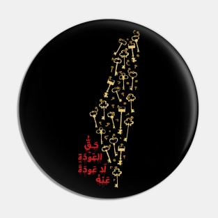 Palestinian Refugees Right Of Return, Palestine Freedom Solidarity Support Design Pin