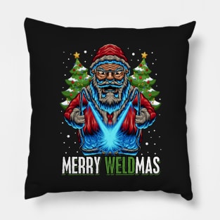 Merry Weldmas - Christmas Welder Pillow