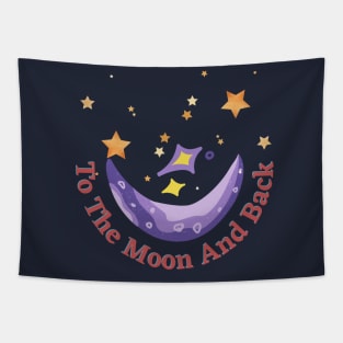 To the Moon and Back (Love) Tapestry