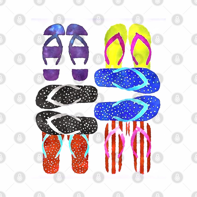 Flip Flops of Summer by BJG Abstract Arts 