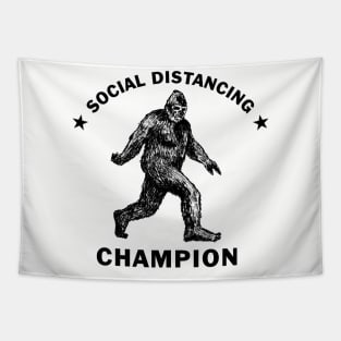 Bigfoot Social Distancing Champion (Light Colors) Tapestry