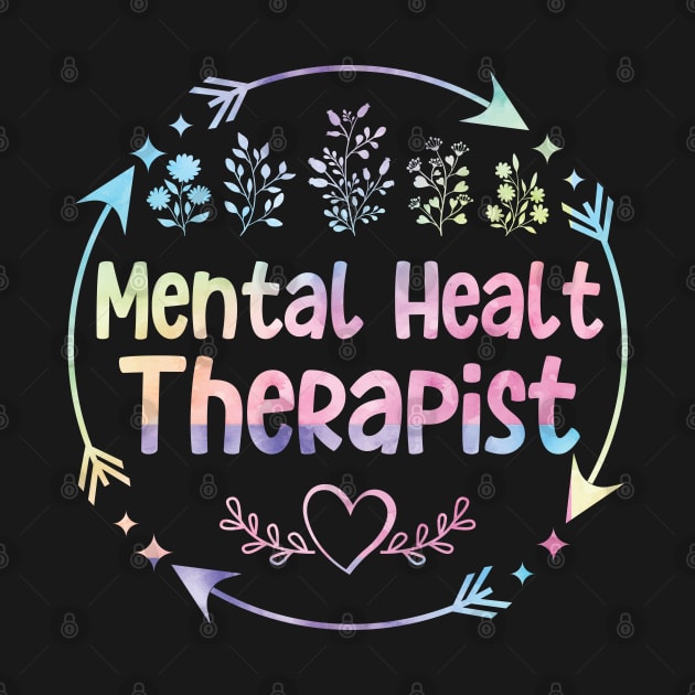 Mental Health Therapist cute floral watercolor by ARTBYHM