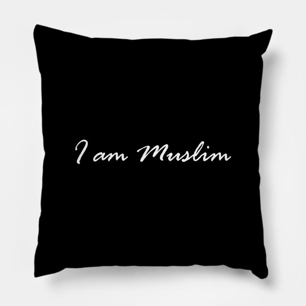 I Am Muslim Pillow by Hason3Clothing