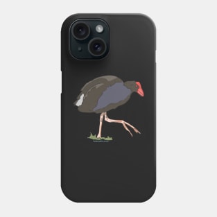 Hand Drawn New Zealand Pukeko Bird Phone Case