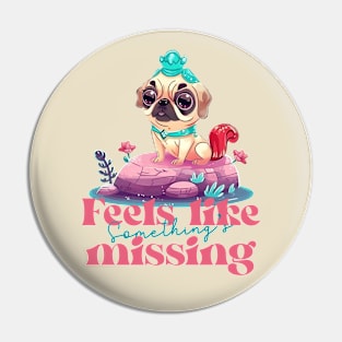 Cute Funny Pug Princess Pin