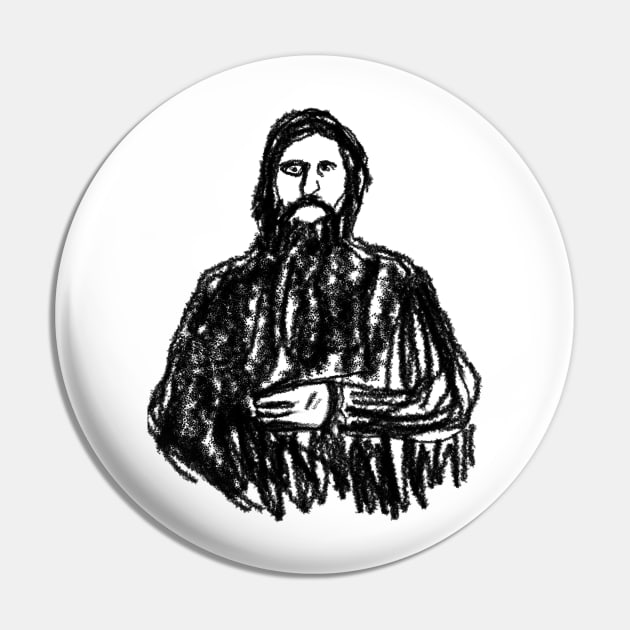 Rasputin Sketch Drawing Pin by Raimondi