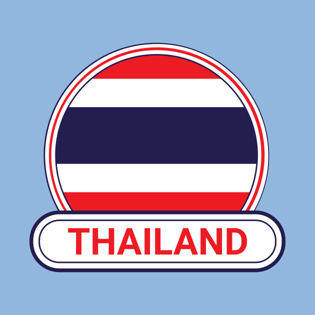 Thailand Country Badge - Thailand Flag by Yesteeyear