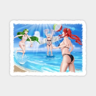 Littorio, Vittorio Veneto and Zara at the Beach Background Jagged Magnet