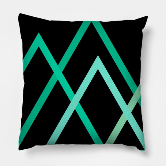 Abstract mountains Pillow by JuanMedina