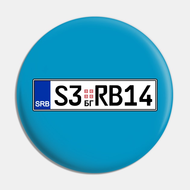 Serbia car license plate Pin by Travellers