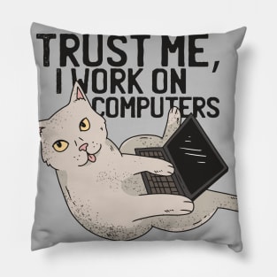 Computer Cat Pillow