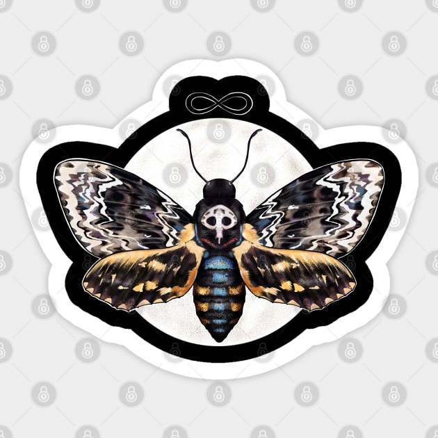 Skull Moth Sticker