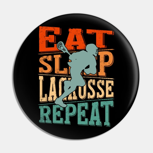 Eat Sleep Lacrosse Repeat Pin by Visual Vibes