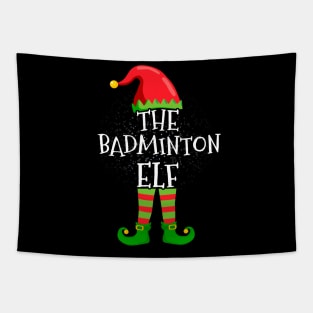 Badminton Elf Family Matching Christmas Group Funny Gift Tapestry