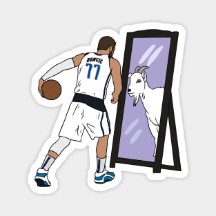 Luka Doncic Mirror GOAT Magnet