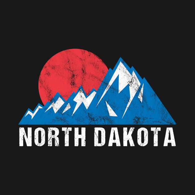 Retro Vintage North Dakota by JKFDesigns