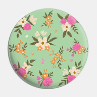 Floral bouquet - Green Pin