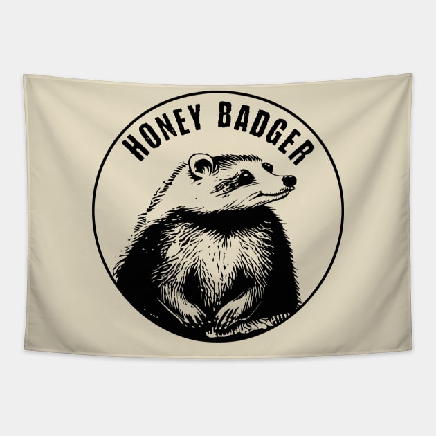 Honey Badger Tapestry by valentinahramov