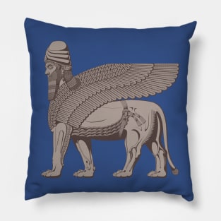 Lamassu Winged lion Assyrian Pillow