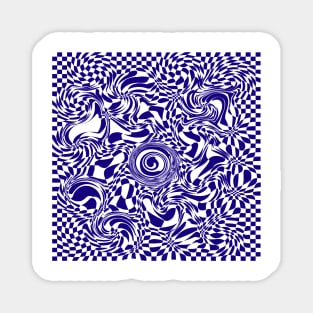 Optical illusion blue Magnet