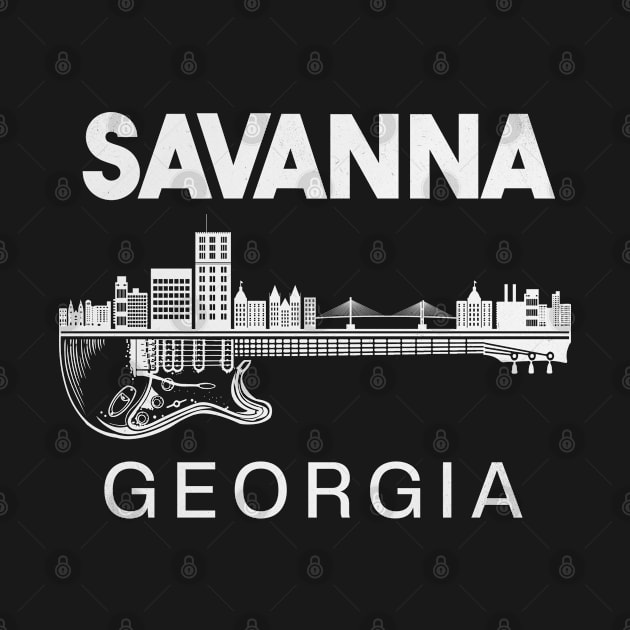 Savanna Georgia Gift Guitar Music Savanna Skyline by PomegranatePower