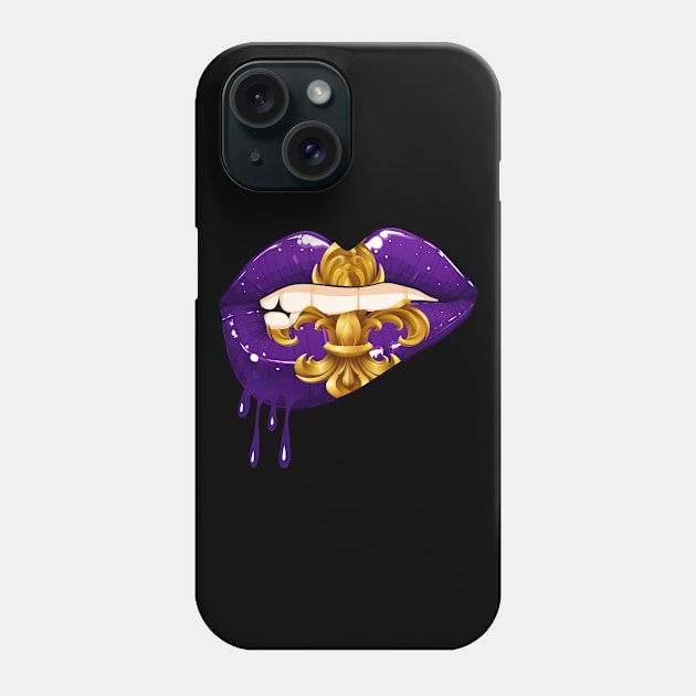 Mardi Gras Lips Phone Case by TeddyTees