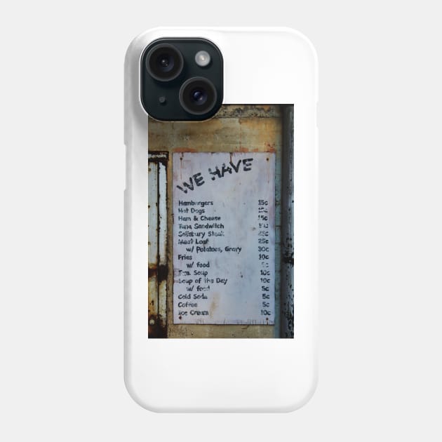 Retro Menu Phone Case by Cynthia48