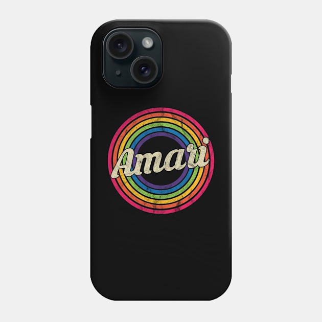 Amari - Retro Rainbow Faded-Style Phone Case by MaydenArt