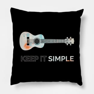 Keep It Simple Ukulele Texture Pillow