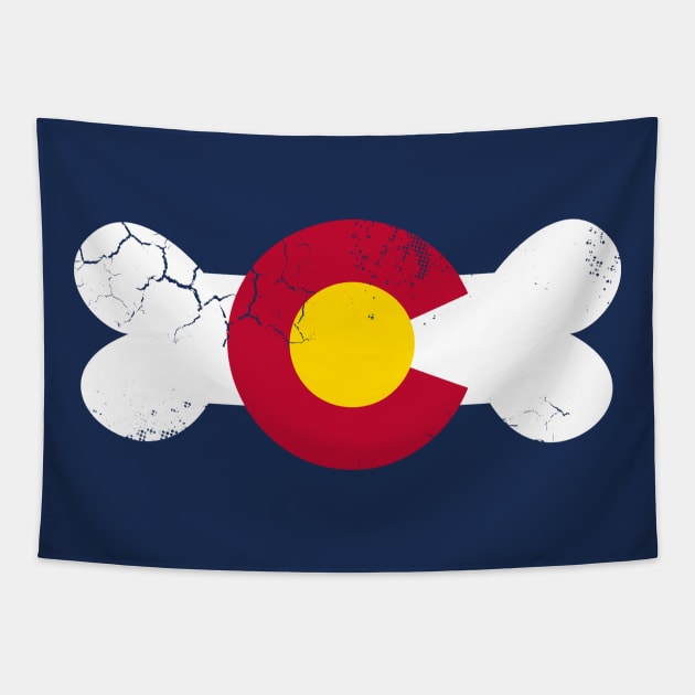 Colorado Flag Dog Bone Tapestry by E