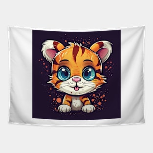 Cute baby tiger Tapestry