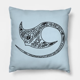 Manta Ray Tribal Design Pillow