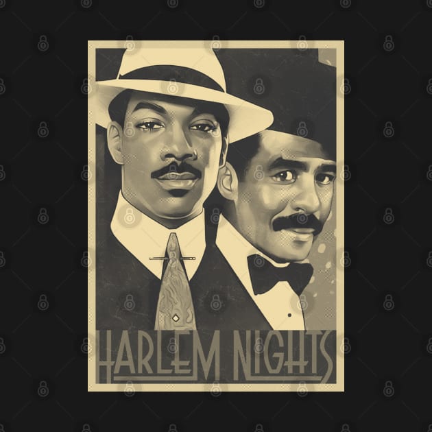 retro art (exlusive) brown cream harlem night by oeyadrawingshop