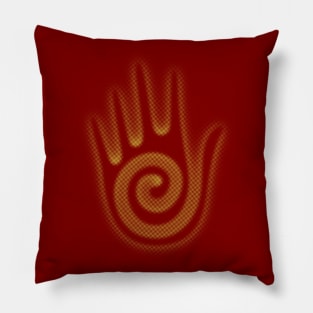 Navajo Hopi Native American Hand Spiral Gold Pillow