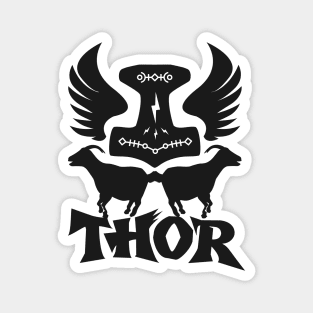 Succeed With THORS MJOLNIR GOATS EMBLEM Magnet