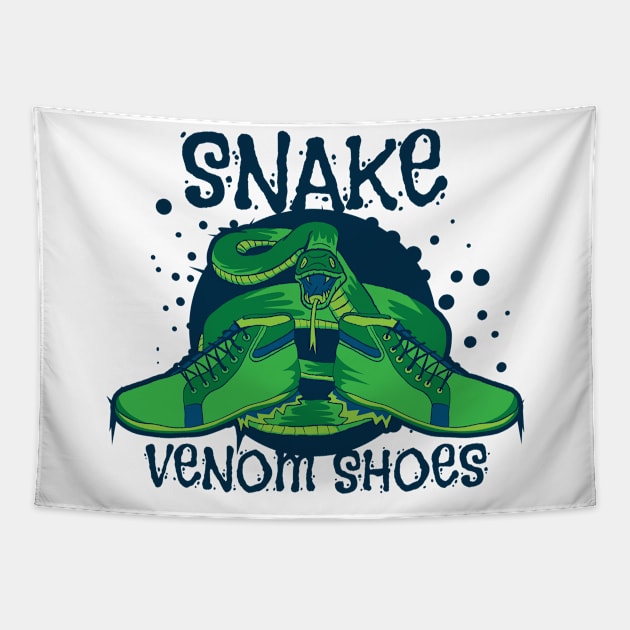 Snake Venom Shoes Tapestry by Mako Design 