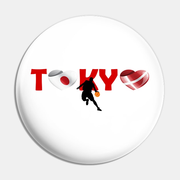 Basketball in Tokyo - team Denmark (DK) Pin by ArtDesignDE