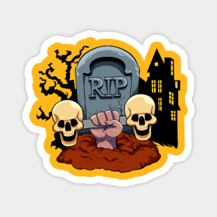 halloween fitness horror design Magnet