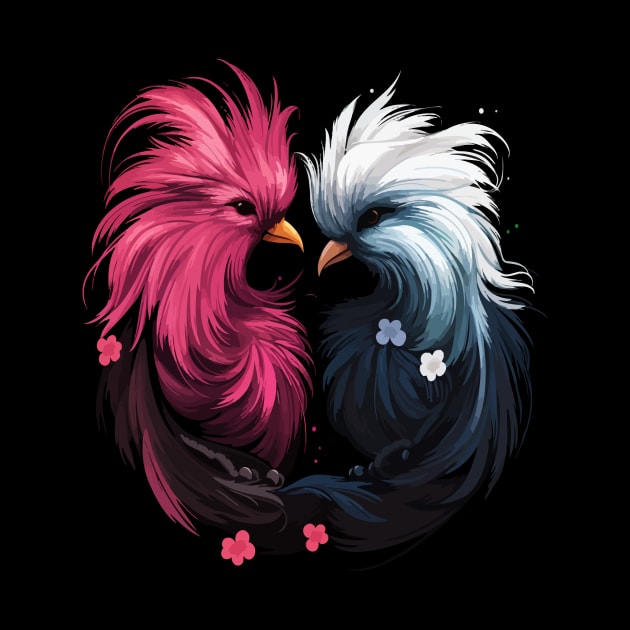 Silkie Couple Valentine by JH Mart